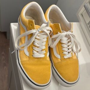 Vans Yellow and White Women's Sneakers